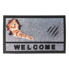 Tapis D'Entrée Bienvenue Amis, Caoutchouc Antidérapant Résistant Écologique