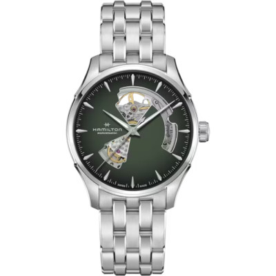 *BRAND NEW* Hamilton Jazzmaster Open Heart Auto Green Dial Men's Watch H32675160