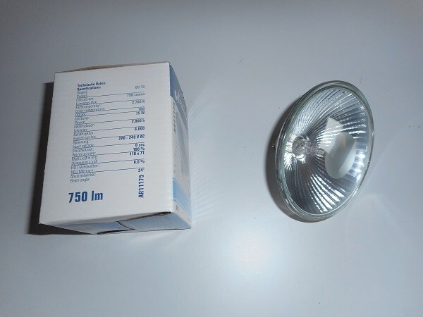 2 St. Halogenlampe PAR36 wie HI-SPOT 111 75W 24° GU10 dimmbar 111 mm Durchmesser