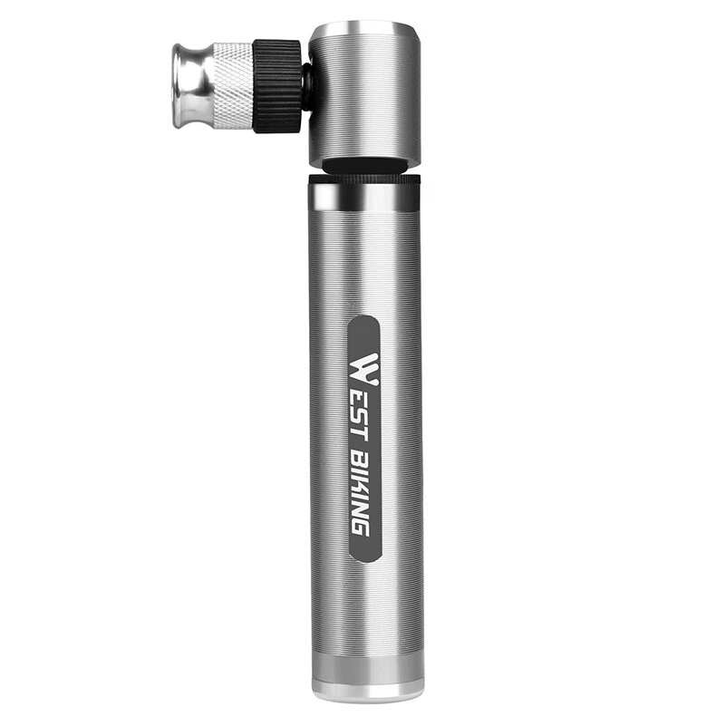WEST BIKING Schrader Presta Valve MTB Road Bike Mini Ball Pump Inflator 160PSI - Image 3 of 4