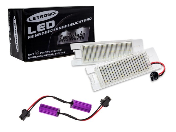 18 SMD LED Kennzeichenbeleuchtung Letronix Opel Tigra B Twintop Ab 04 E4-image