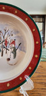 Jolly Snowmen Dessert Plates (pair) 6 1/2" Royal Seasons Stoneware White Red ! — photo 9