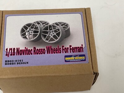 1/18 Wheels set of 4 Novitec Rosso for Ferrari W124E by Hobby Design