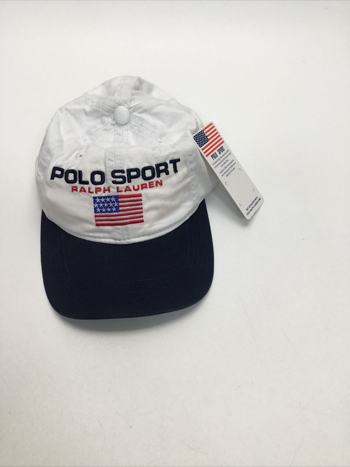 Polo Ralph Lauren Polo Sport Cap, White & Navy, O/S