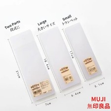 Muji Pencil CaseTransparent Frosted Plastic Pens storage Pen Box Stationery box