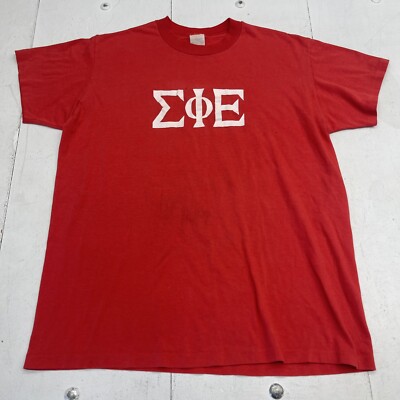 Vintage Sport T By Stedman Red Sigma Phi Epsilon Greek Week T Shirt Mens XL