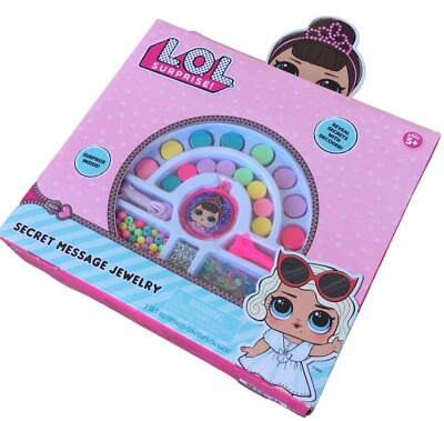 LOL SURPRISE Secret Message Jewelry Set Charms Beads Cord Stickers Ages  *NEW*