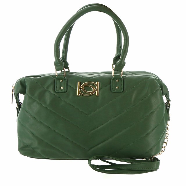 Bebe Hunter Green Levi Satchel Barrel Handbag Purse For Sale Online Ebay