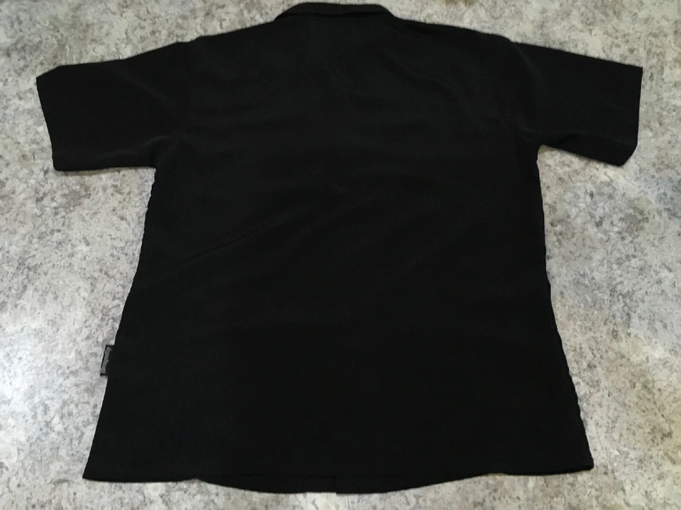 VINTAGE BOWLING SHIRT Dragonfly Mens Guy Fieri Rare Button Down Black M Flames - Image 4 of 4