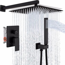 KES Shower Faucet, Shower Faucets Sets Complete 12, Matte Black, XB6230S12-BK