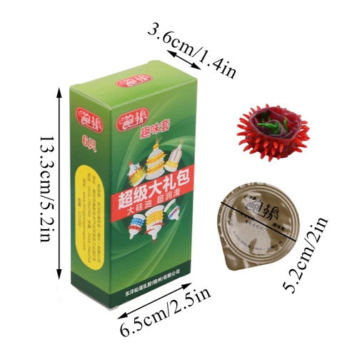 6PCS/SET Colorful Condoms Men's Sensitive Orgasm Latex Dotted Massage Ribbed Toy - Picture 2 of 10