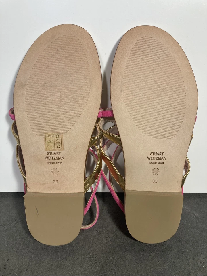 NEW STUART WEITZMAN SANDALS SIZE 35  All Leather Made In Spain - Image 4 of 4