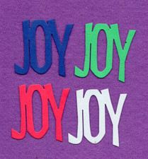 JOY  14 Christmas die cuts scrapbook cards