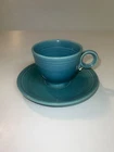 Vintage Fiestaware Teal Blue Cup & Saucer Fiesta