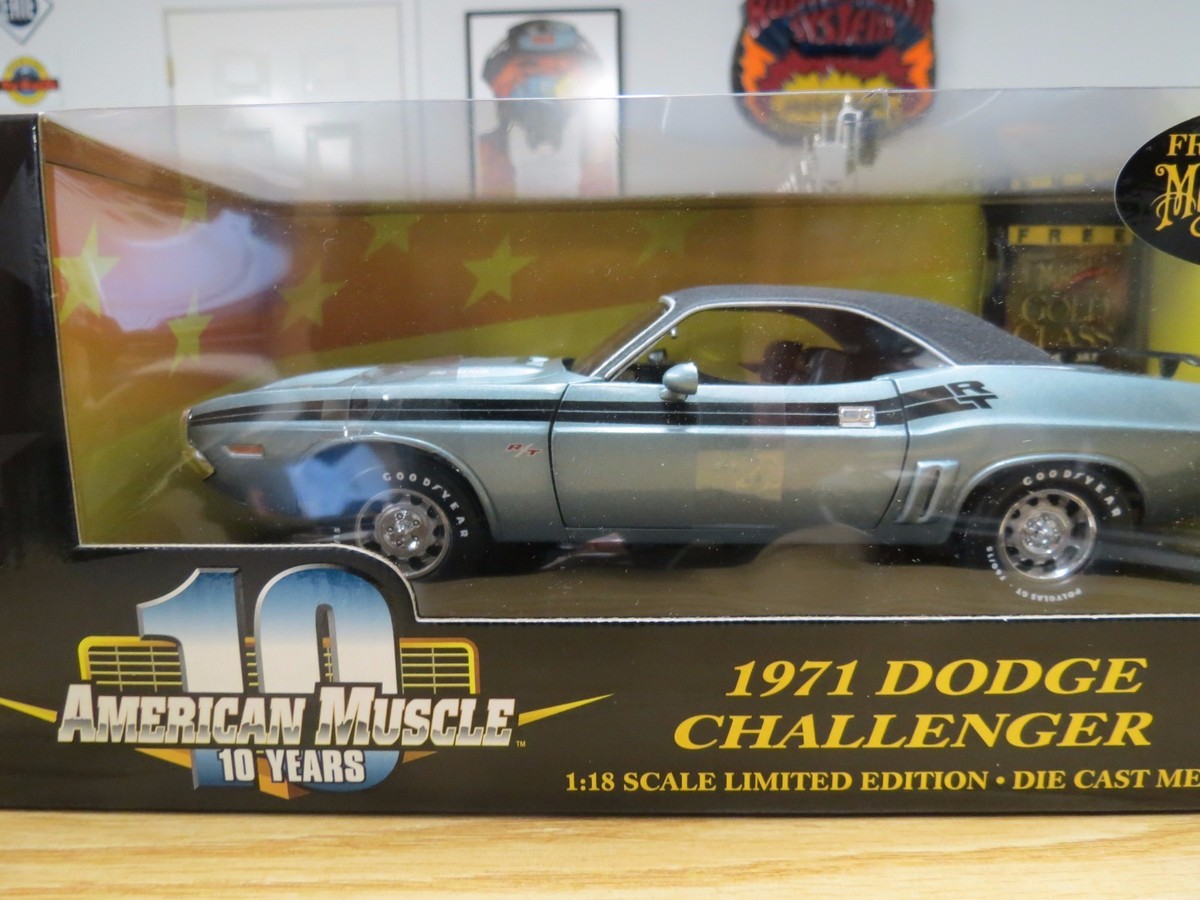 ミニカー american muscle 1971 dodge challenger rt Ertl American Muscle 1971 Challenger R/T Gunmetal Gray 340 4Bbl ,1