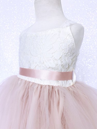 Lace Ivory 2 Layer Multicolor Tulle Dress Spring Summer Wedding Birthday Party - Picture 22 of 66