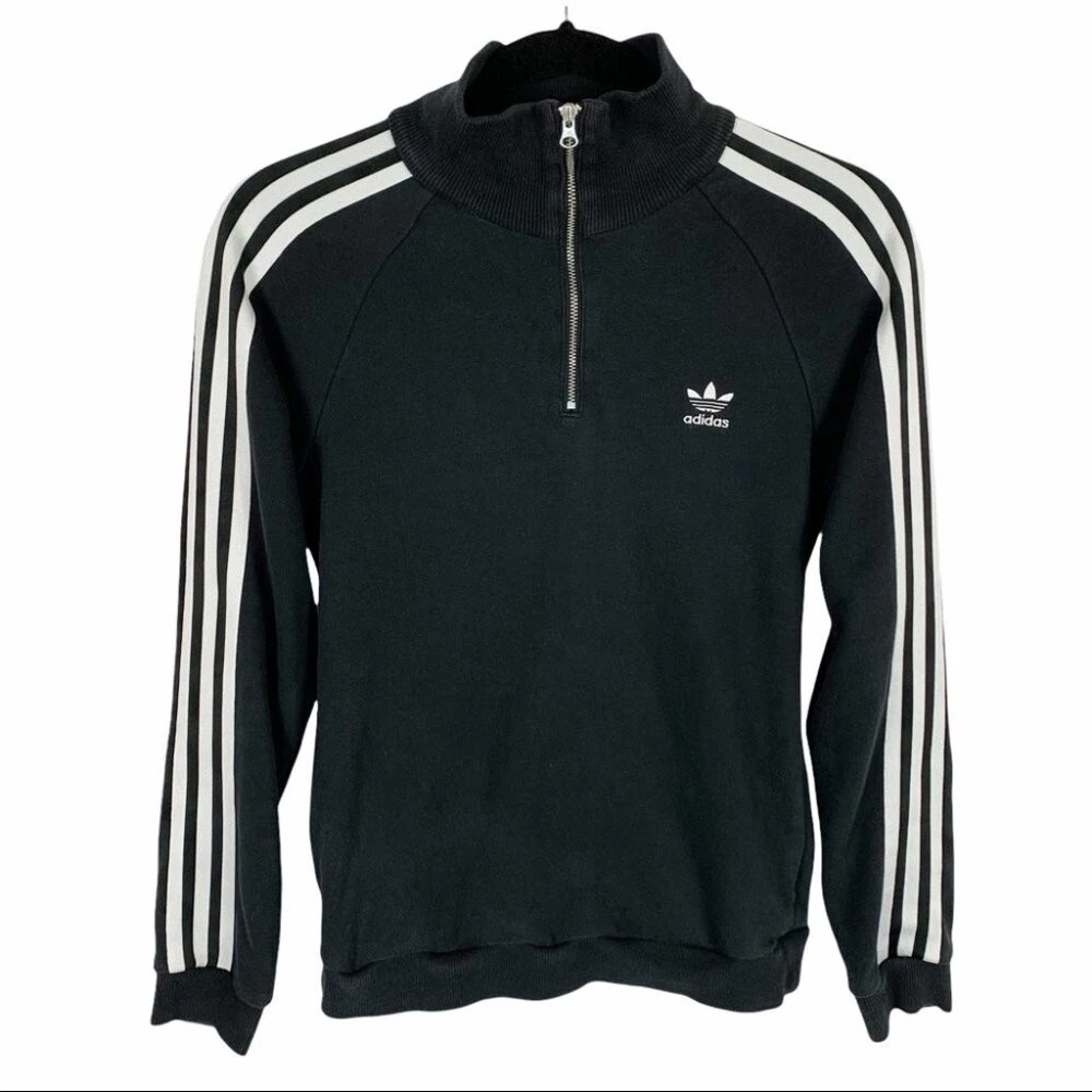 adidas trefoil half zip sweat