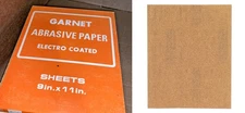 100 Grit Garnet Coated Resin Bond Abrasive Sanding Sheets 9x11” Sandpaper 100 Pk