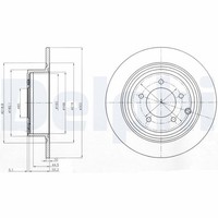 2X Delphi Bremsscheibe BG4169 FüR Compass Chrysler JS MK74 MK49 Patriot Dodge C4