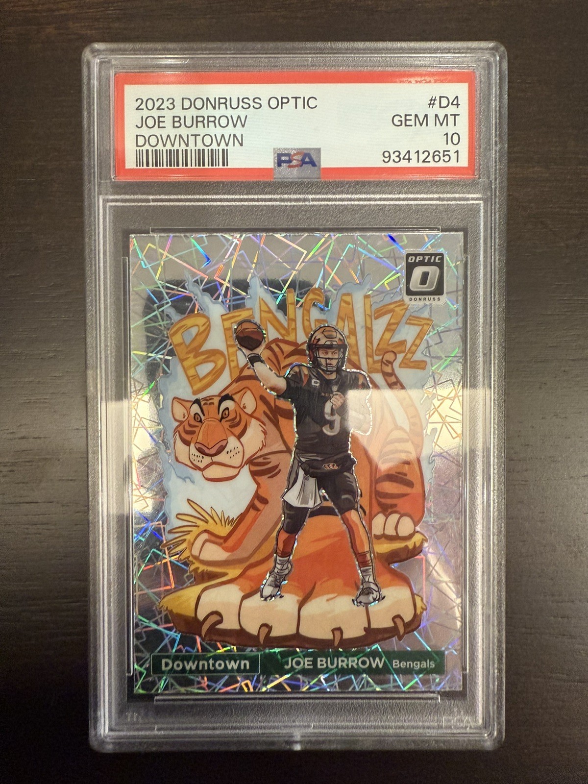 2023 PANINI DONRUSS OPTIC DOWNTOWN! #D4 JOE BURROW PSA 10 CASE HIT SP SSP