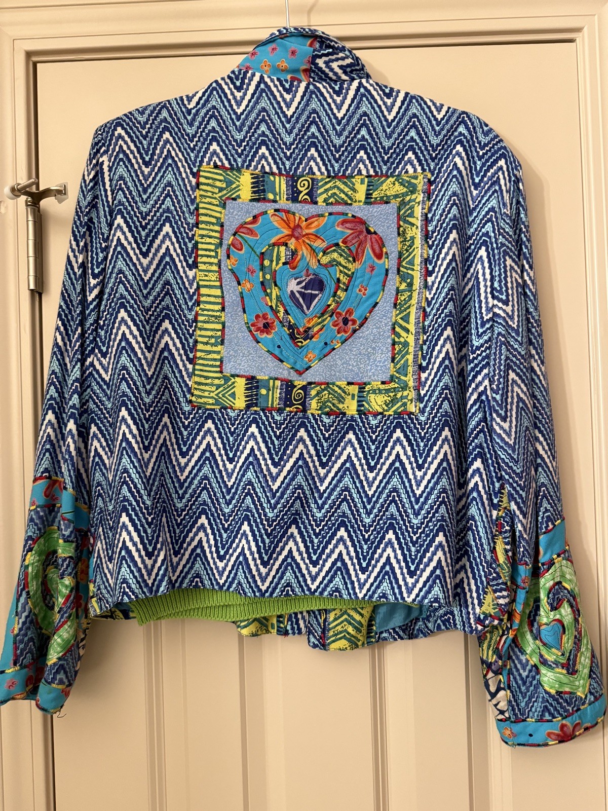 VTG SANDY STARKMAN M Patchwork Jacket Blazer with… - image 2