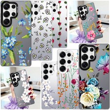 Flower Phone Cover For Samsung Galaxy S26 S25 S24 S22 Plus S23 Laser Design Case