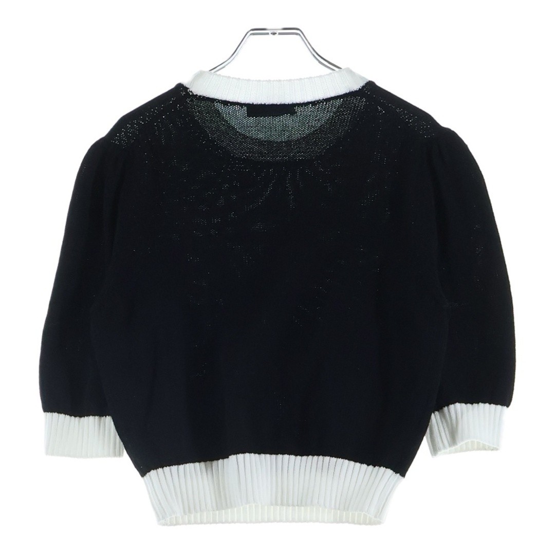 PRADA 24AW Logo Embroidered Cropped Crew Neck Short Sleeve Knit Sweater Used 707 thumbnail 2