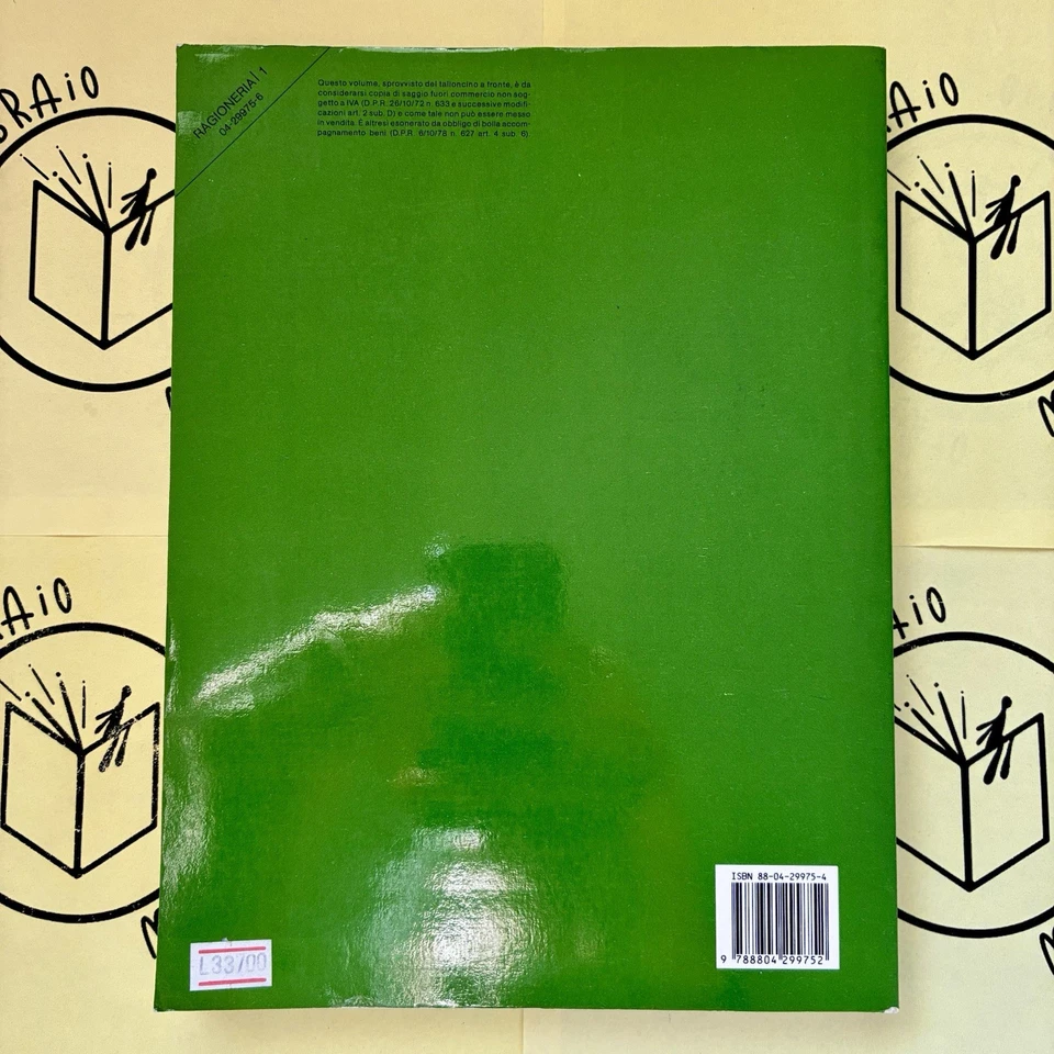 Ragioneria Generale 1 - Arnoldo Mondadori Editore | 1987 - Immagine 2 di 2