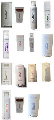 Native Aluminum Free Deodorant Stick Spray Whole Body Assorted Scents Sizes