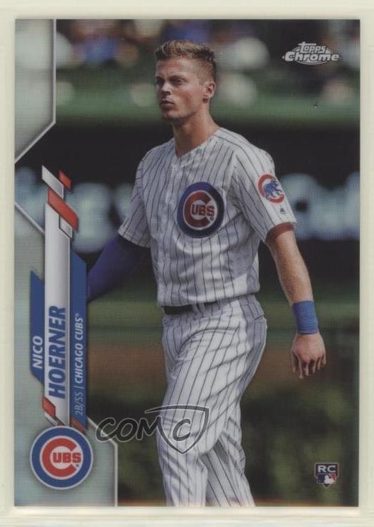 2020 Topps Chrome Photo Variation SP (Pinstripes) Nico Hoerner #161 kf4