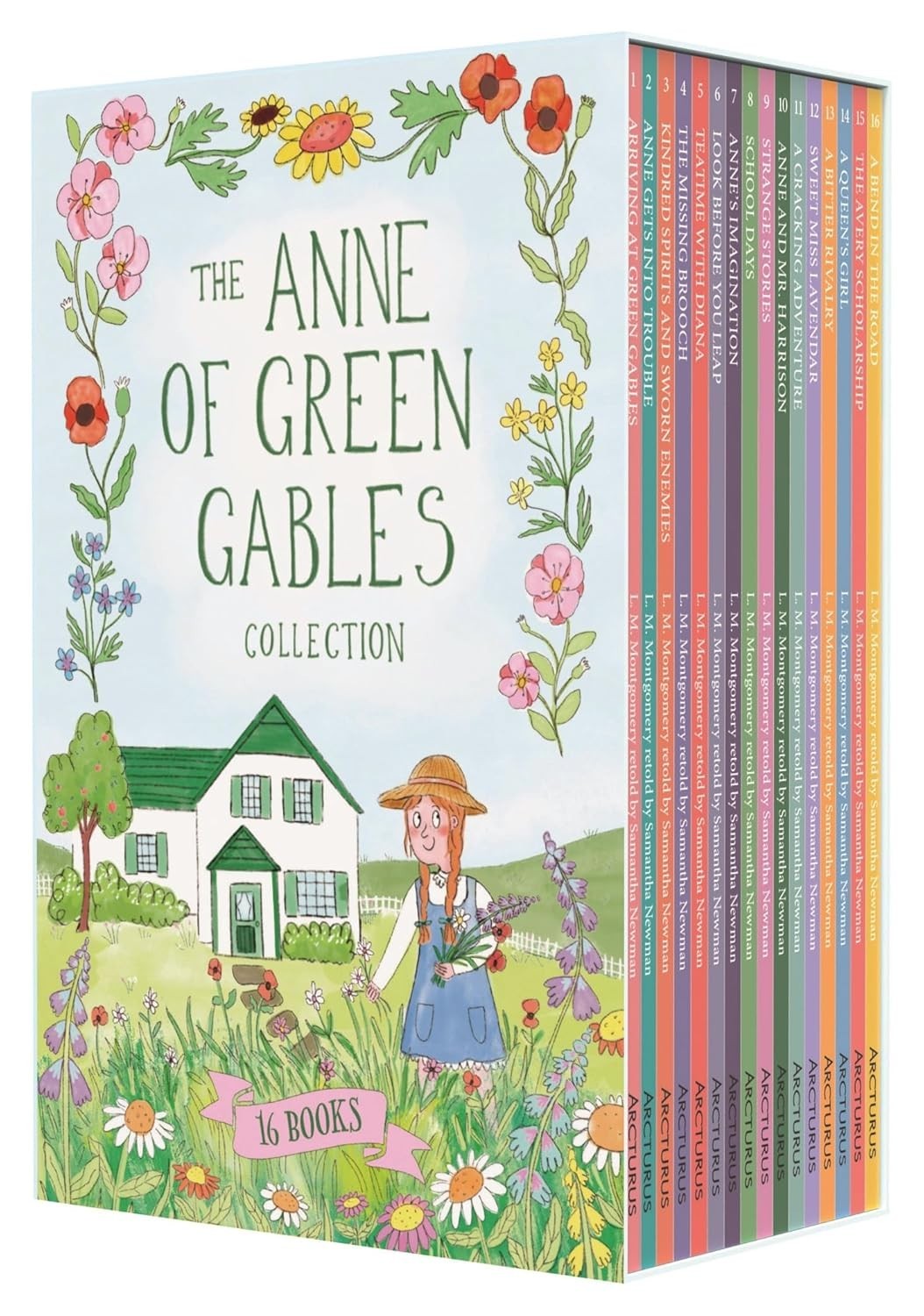 Arcturus Retold Classics Anne of Green Gables 16 Books BoxSet by Samantha Newman