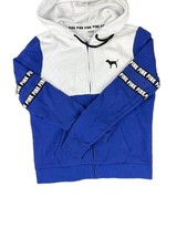 Victoria's Secret PINK Colorblock Logo Tape Zip-Up Hoodie, Size Small A-0068