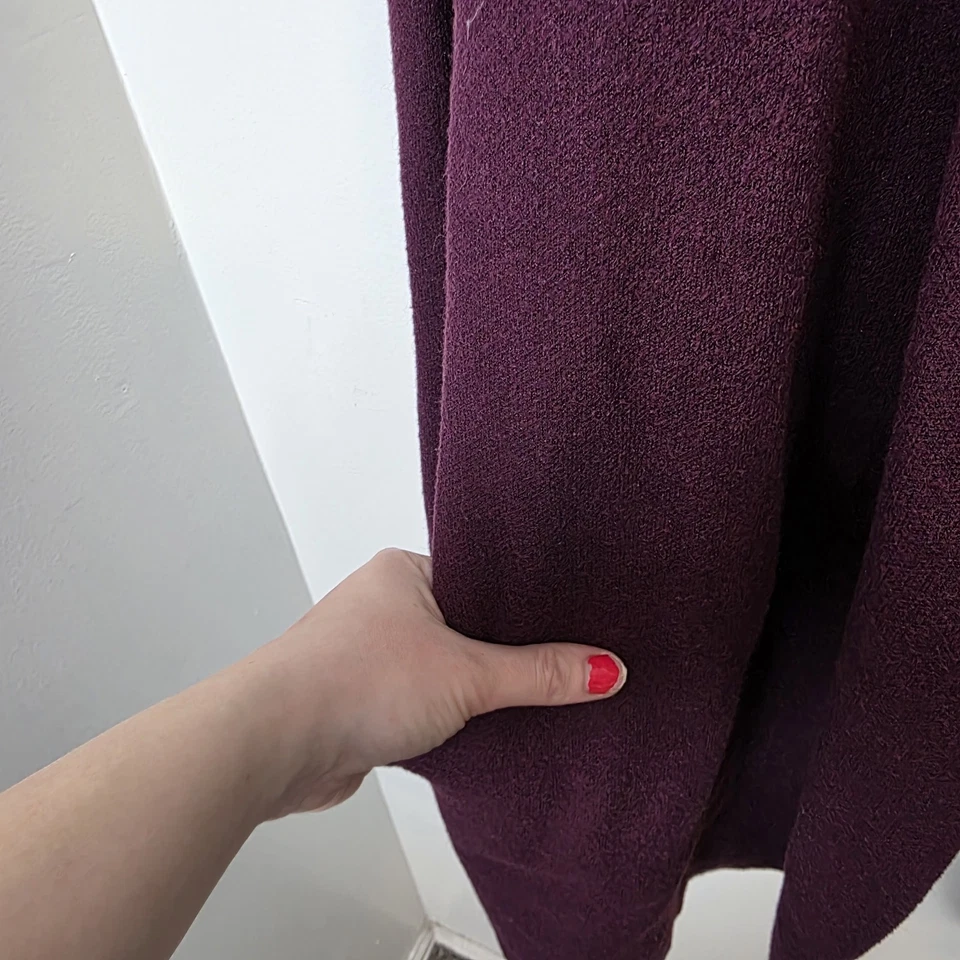 Cárdigan Rachel Zoe Púrpura Drapeado Largo Femenino Salir Elegante Talla Pequeña Foto 4 de 4