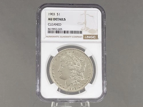 1903 MORGAN Silver DOLLAR NGC AU DETAILS CLEANED 8419053-025