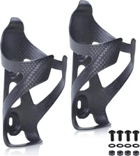 2 Pack Ultra-Light Full Carbon Fiber Bicycle Bike Drink Water Bottle Cage Holder