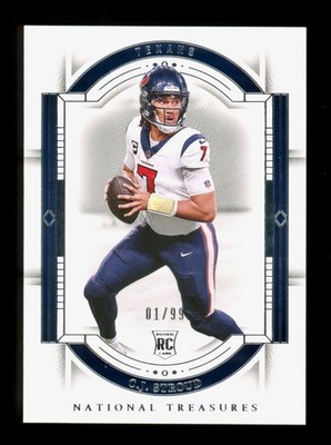 2023 NATIONAL TREASURES C.J. STROUD TRUE BASE RC ROOKIE #01/99 SSP TEXANS