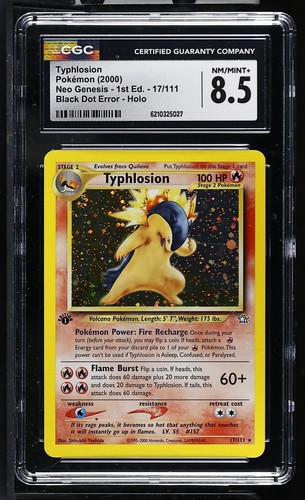 Typhlosion (1st Edition) graded CGC 8.5 for sale on eBay