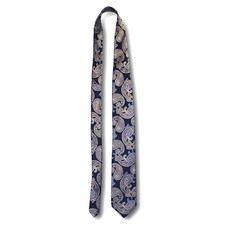 ROBERT TALBOTT 100% Silk Tie Blue Gold Paisley 59 x 3.25" Made in USA