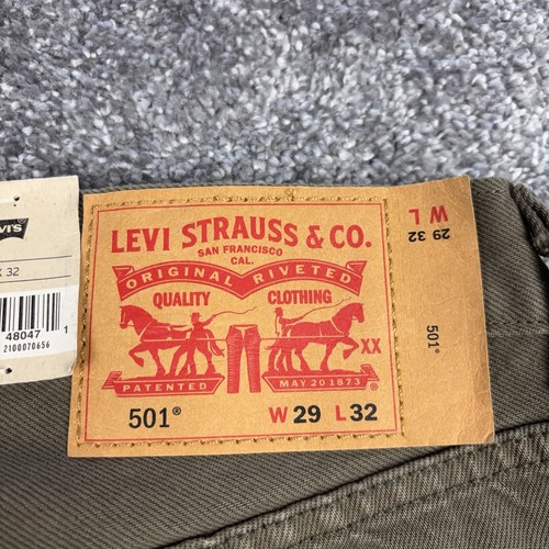 Levi’s 501 Jeans Men's 29x32 Button Fly Brown Hipster Streetwear Pants - Picture 3 of 13