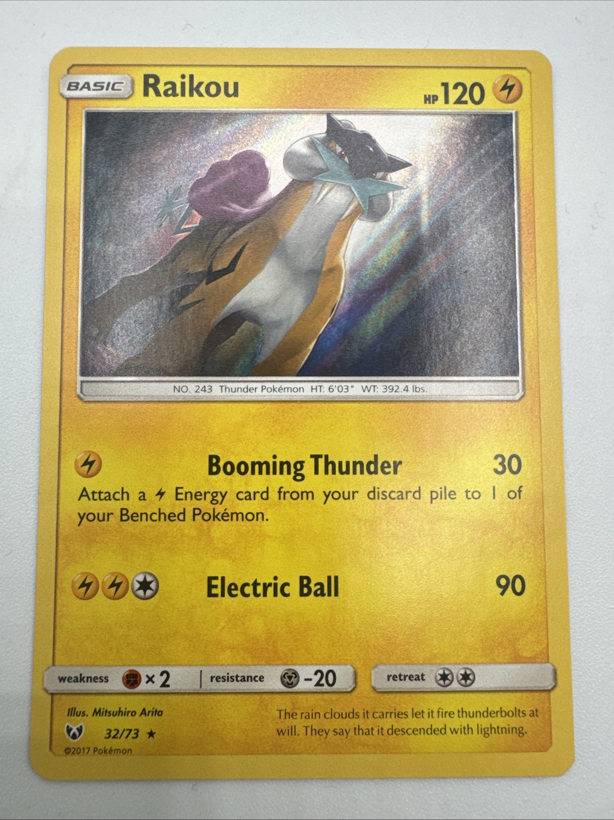 Raikou Holo Rare Shining Legends 32/73 NM