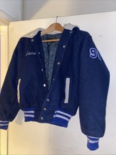 VTG Varsity Cheerleading Letterman Jacket 1990 Acalanes HS Cali Pins Sz38 Campus