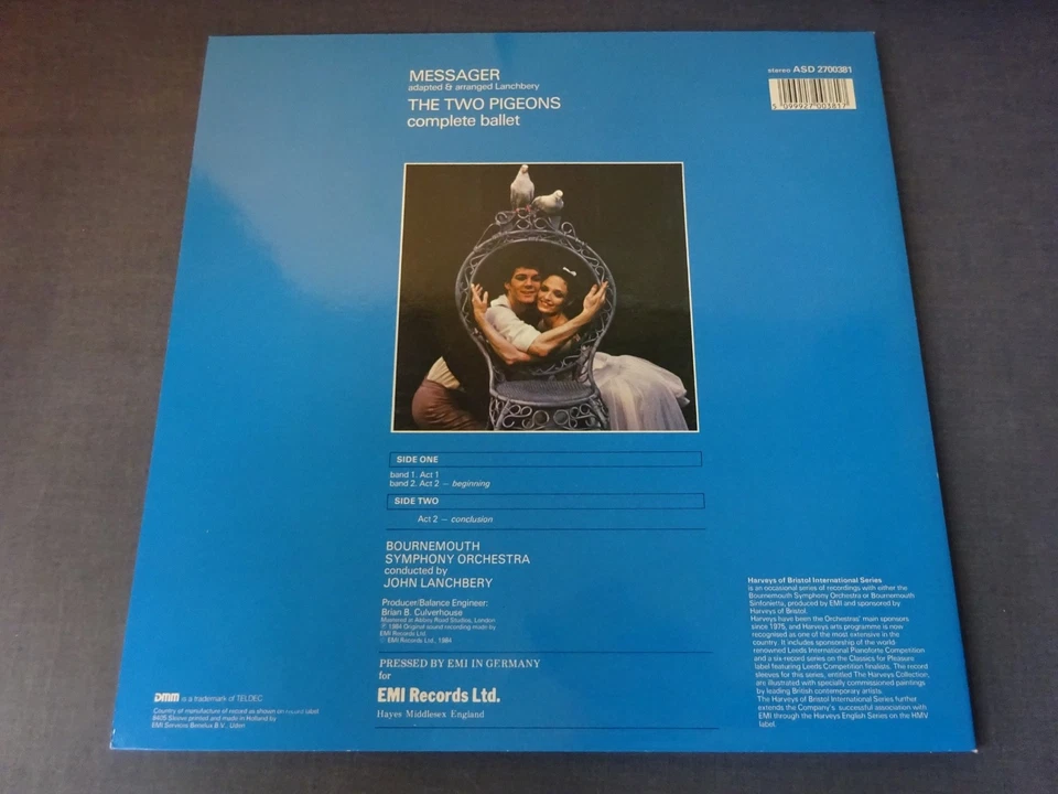 NM MESSAGER - THE TWO PIGEONS LP, Bournemouth S/O, Lanchbery, EMI ASD 2700381 - Image 2 of 4