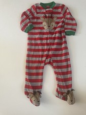 Carters Pajamas 3 Months Baby Just One You Reindeer One Piece PJ Sleeper Holiday