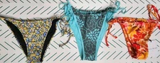 Rhythm Free People Aila Blue Out From Under Bikini Bottoms Sz Lrg Womans Swim