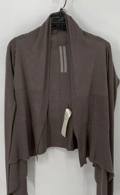 Rick Owens Dust Knit 100% Wool Short Wrap Cardigan Sweater - Size S