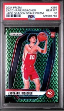 2024-25 Prizm PSA 10 Zaccharie Risacher /48 Jade Dragon Scale Rookie RC Pop 4