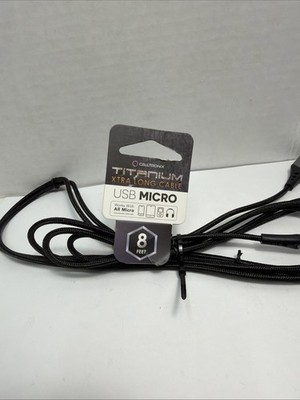 CellTronix Titanium Xtra Long Cable USB Type C 8 Feet -BLACK