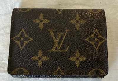Auth LOUIS VUITTON Monogram Envelope Carte de Visite Card Case