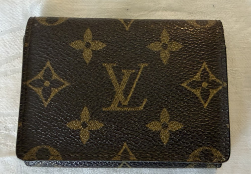 Auth LOUIS VUITTON Monogram Envelope Carte de Visite Card Case