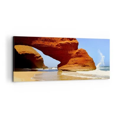 Cuadro Sobre Lienzo 100x40cm Cuadros Roca piedra arenisca océano naturaleza - Imagen 1 de 4